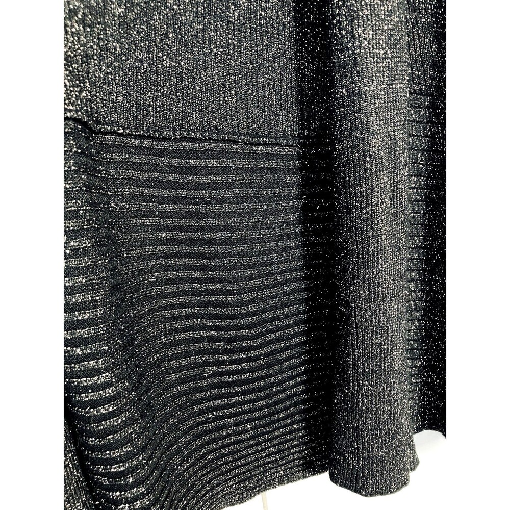89th & Madison Womens Shimmer Black Cardigan Size Large - Picture 5 of 7